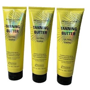 3 Brand New Revolution Tanning Butter Ultra Dark 5.07 Oz/150 ml- New Lot Of 3